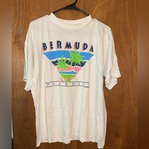 neon palm tree bermuda tshirt